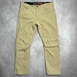 Wrangler ATG Pants Men 37x31 Beige Khaki All Terrain Gear Outdoor Hiking Stretch